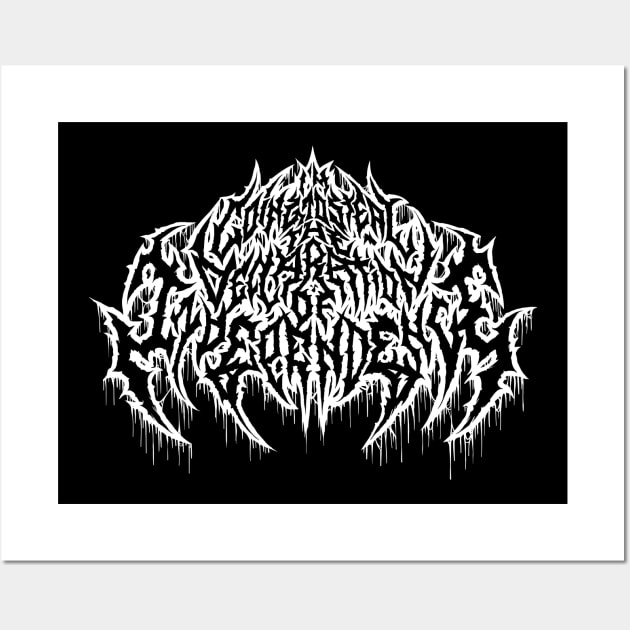 I'M GOING TO STEAL THE DECLARATION OF INDEPENDENCE death metal logo Wall Art by Brootal Branding